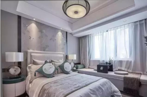 臥室燈光設(shè)計(jì)圖：新中式風(fēng)的臥室設(shè)計(jì)，這樣的房間睡著可真舒適
